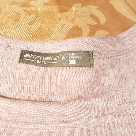 Alternative Earth Tan Crewneck Knit Shirt - Size 3XL Men's Short Sleeve Tee - Picture 4 of 9